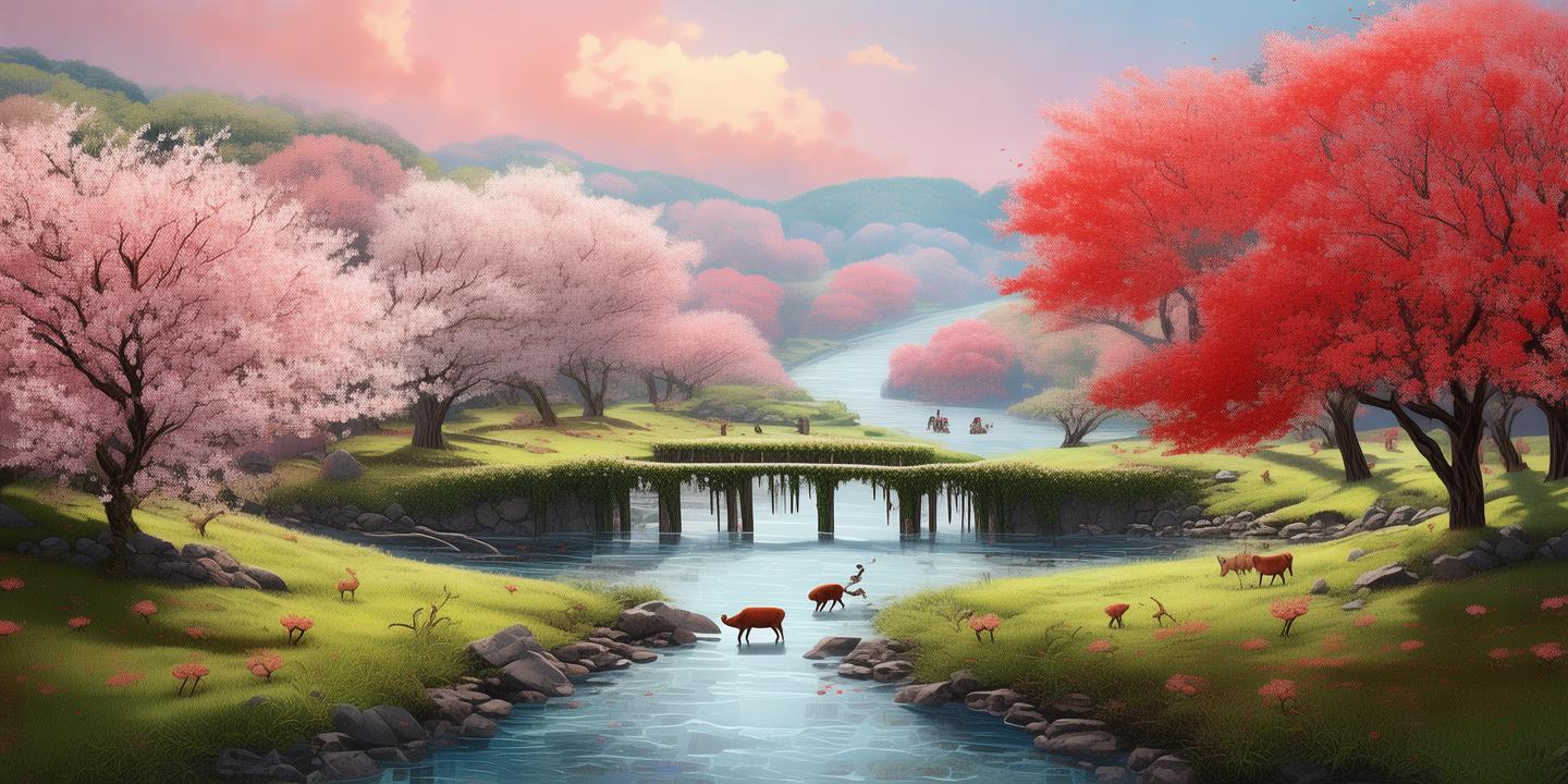 红情绿意,春日里的诗意画卷 第1张 红情绿意,春日里的诗意画卷 第1张
