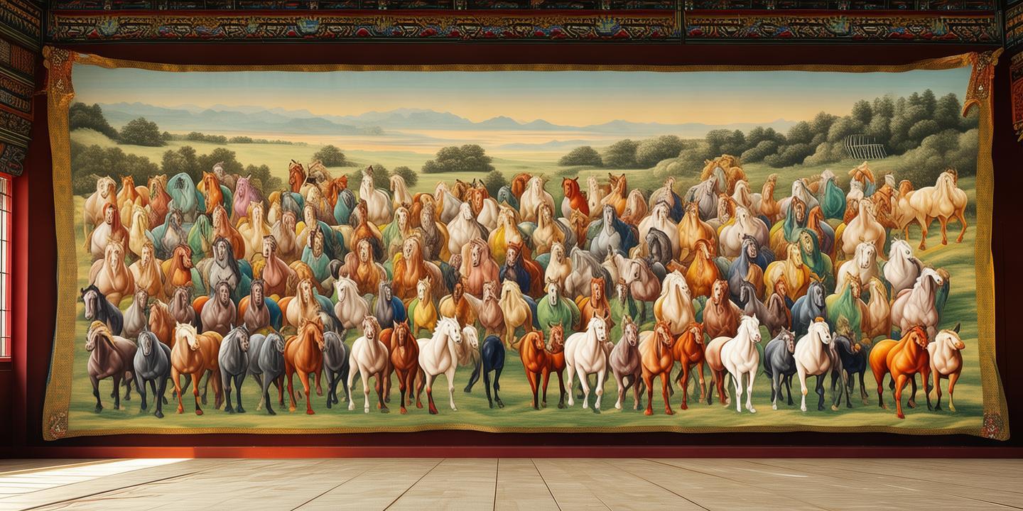 《百骏图:一幅描绘盛世马文化的艺术瑰宝》 第1张 《百骏图:一幅描绘盛世马文化的艺术瑰宝》 第1张