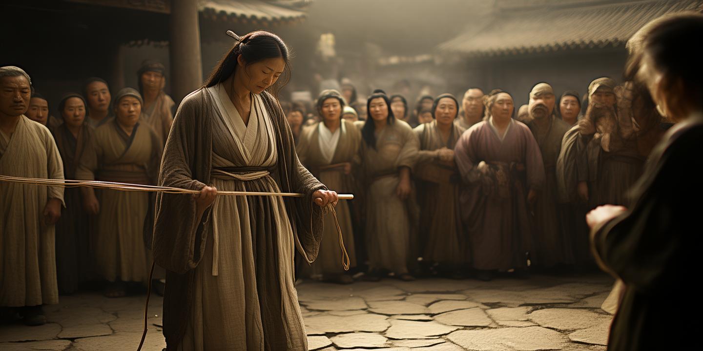古代女子杖刑臀部的历史影像：一段尘封的往事 第1张