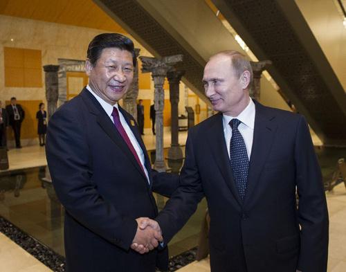 国家主席 *** 同普京总统共见记者 第1张